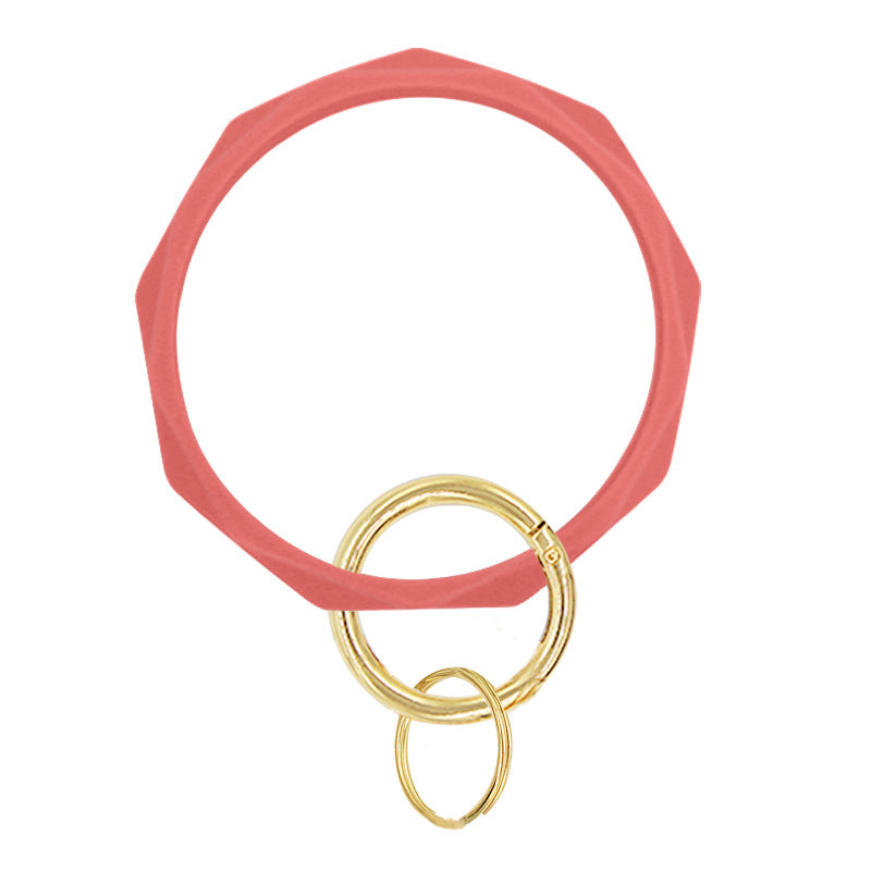 Wholesale Diamond Shape Silicone Bracelet Keychain